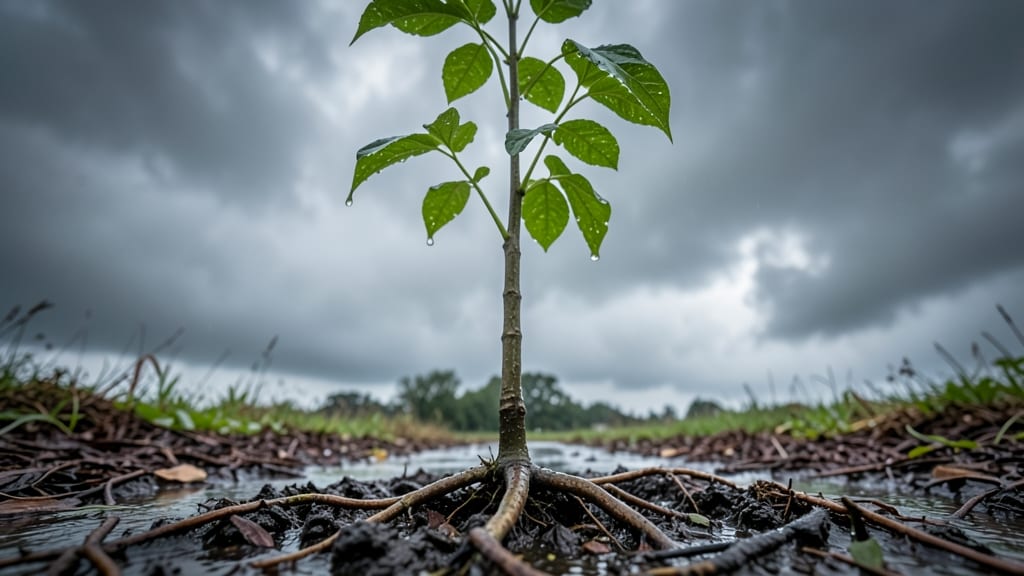 Newly Transplanted Trees in Rainy Seasons