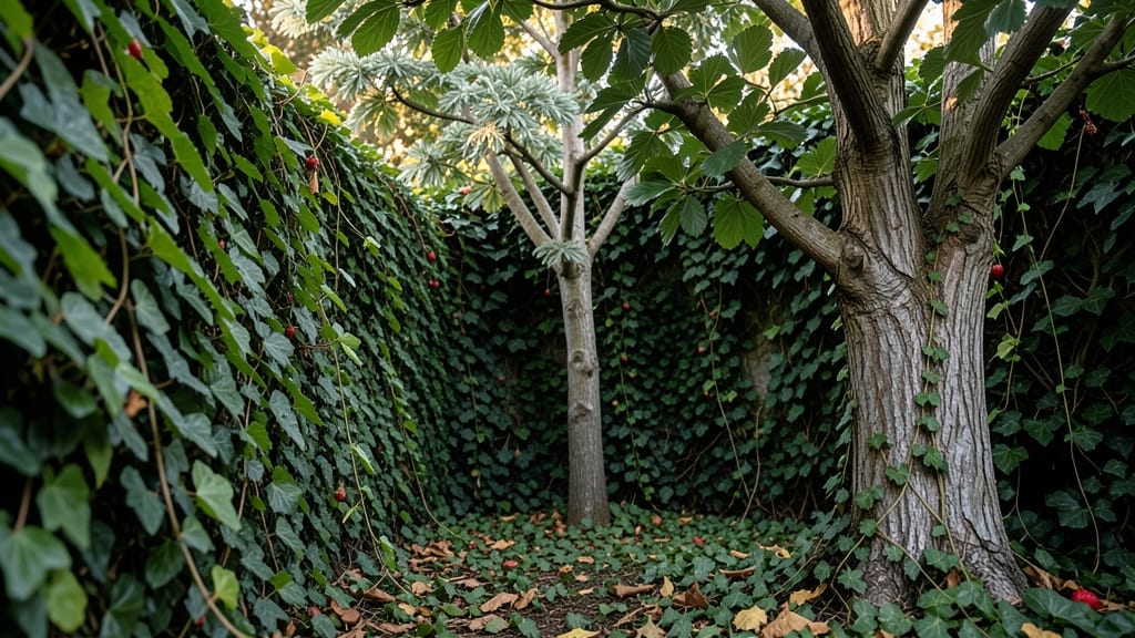 Living Hedge with Strawberry Tree and Ivy