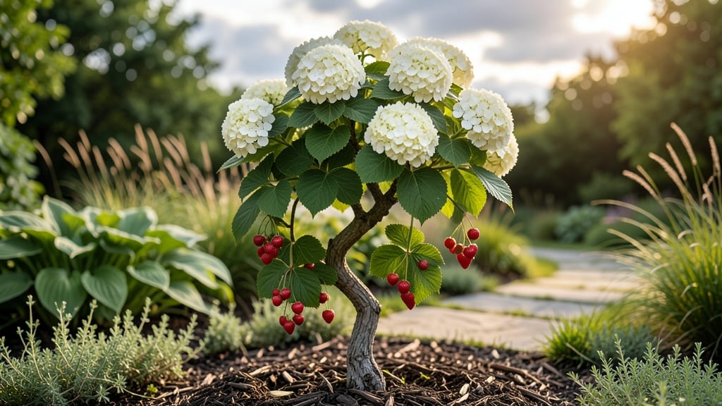 Strawberry Vanilla Hydrangea Tree Form: Year-Round Lace-Like Elegance in Your Garden