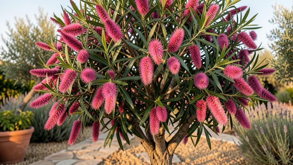 Pink Bottlebrush Tree Seed Clusters