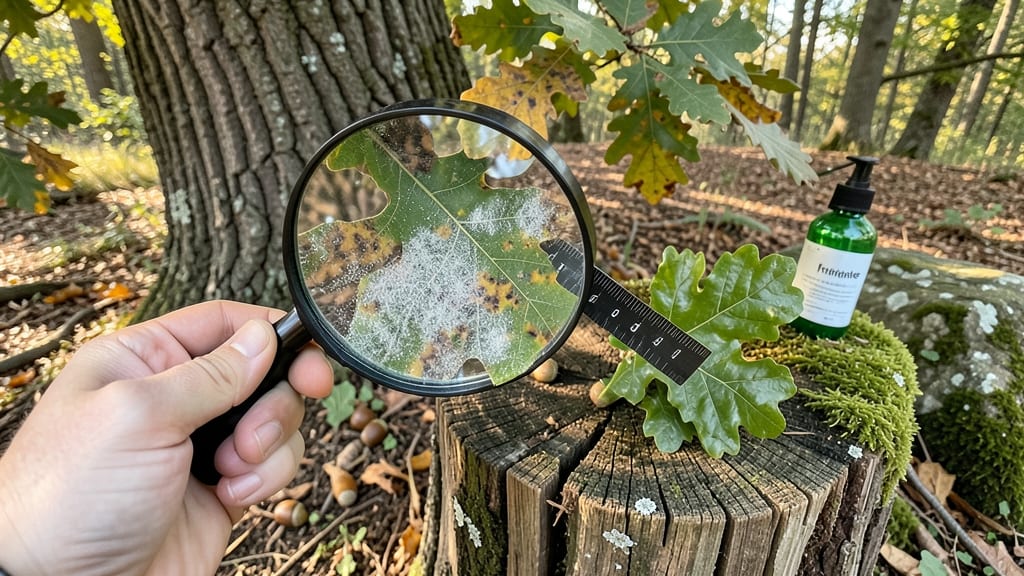 Growth on Oak Tree Leaves: Fungal Blight Rescue Without Chemicals