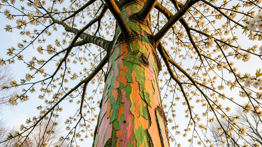 Lacebark Maple with Creamy White Flowers