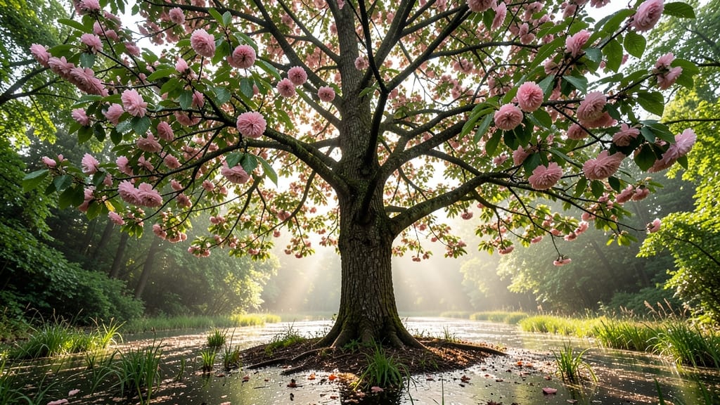 Horse Chestnut 'Conchy' Pink Flower Clusters