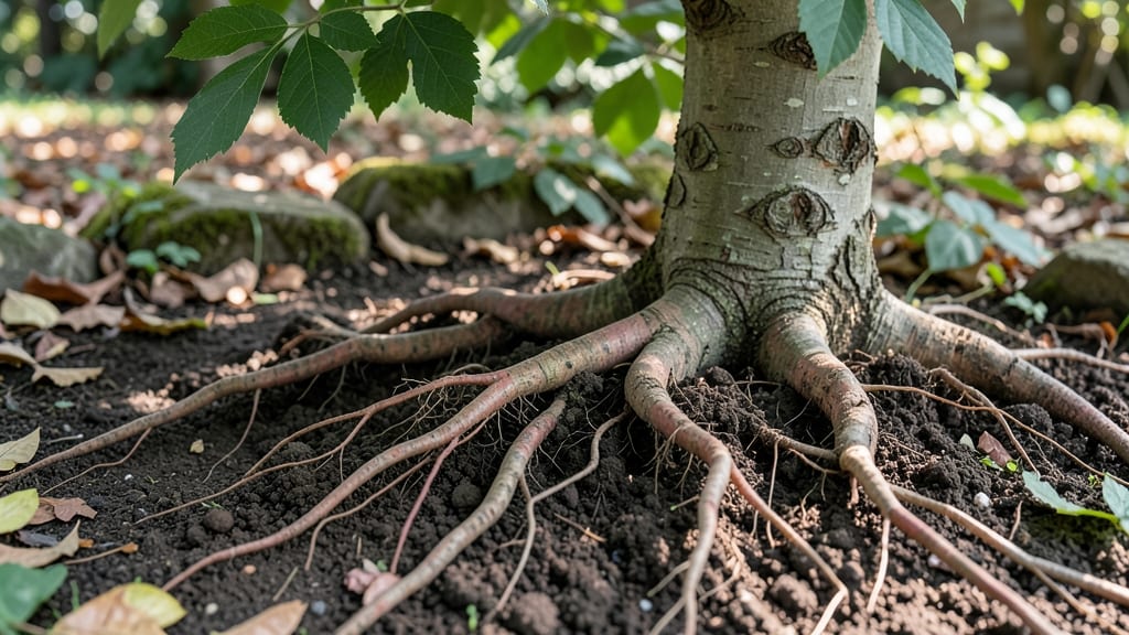 Hackberry Tree Root System: Deep and Wide Spread for Strong Anchorage