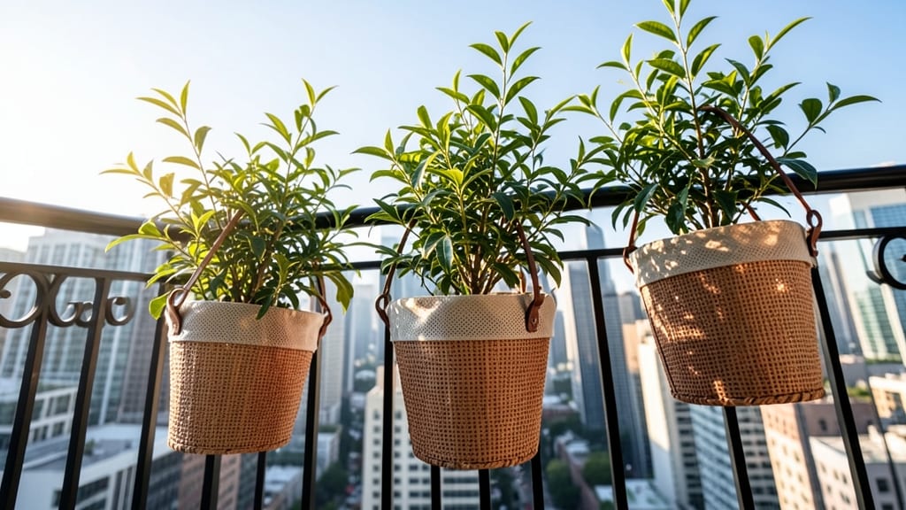 Hanging 3-Gallon Baskets for Apartment Balconies