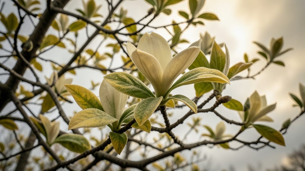 Yellowing Edges on Star Magnolia Leaves