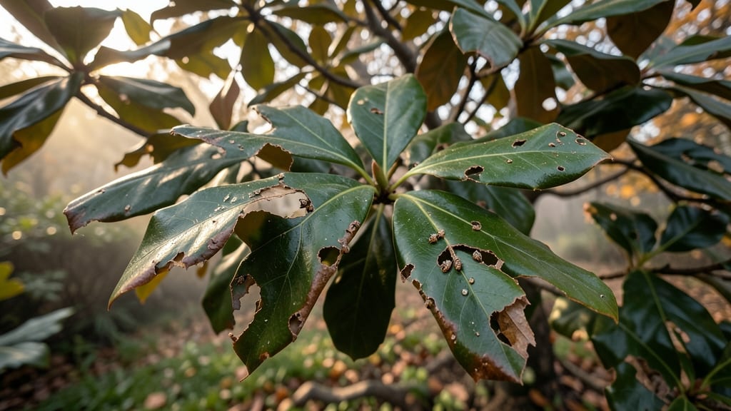 Holes and Tattered Edges on Evergreen Magnolias