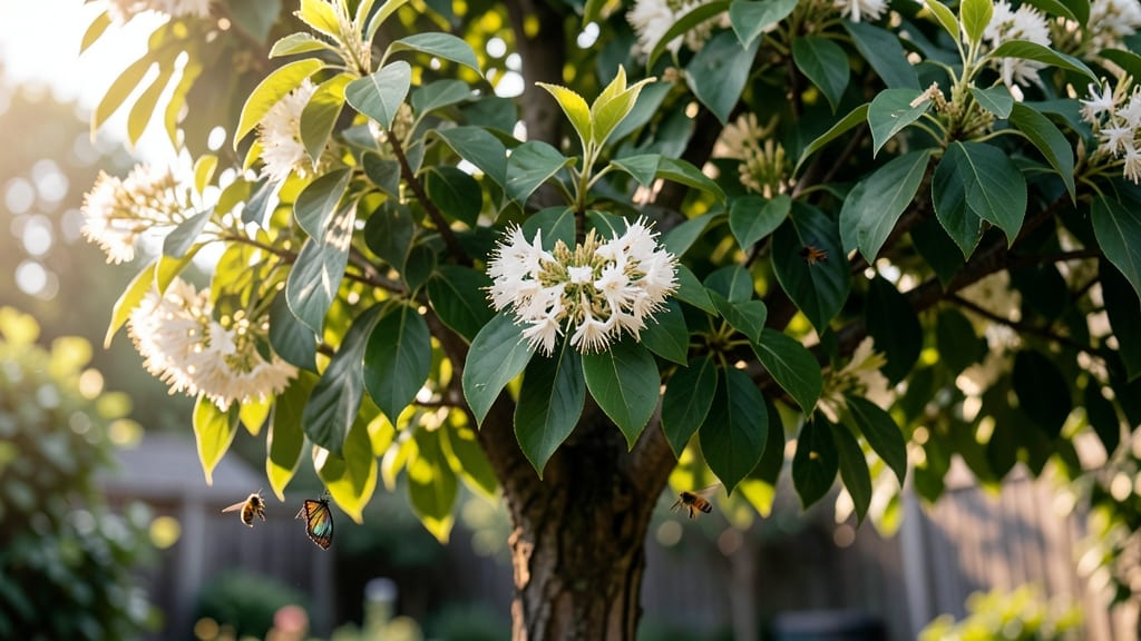 Fringe Tree with White Flower Plumes