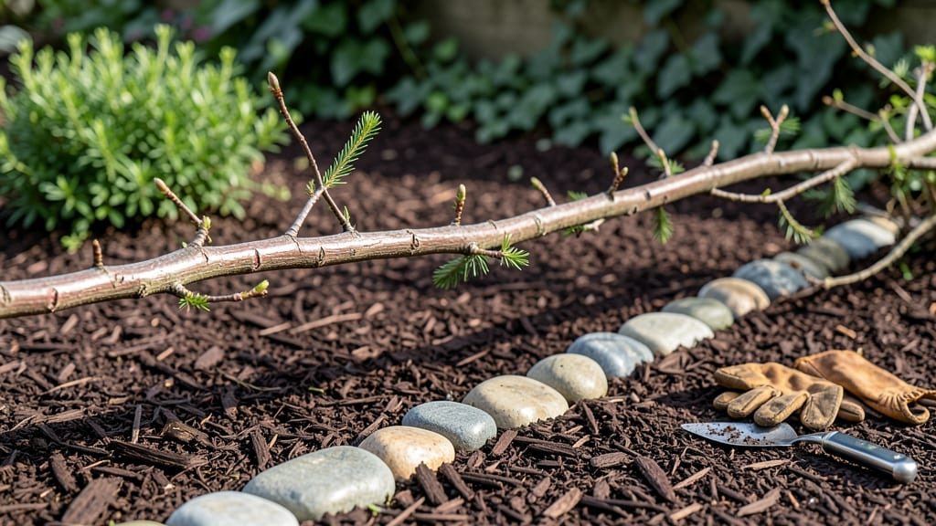 Tree Branch Garden Edging: Rustic Borders That Define Your Landscape Naturally
