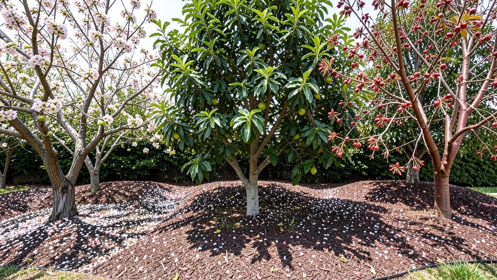 Fruit Tree Berm for Privacy and Harvest