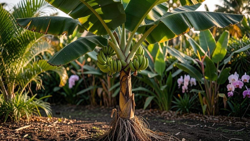 Banana Tree in Yard: Tropical Privacy Screen in 3 Years