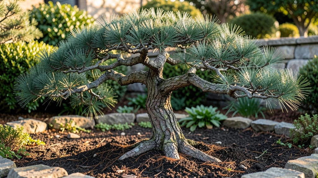 Evergreen Tree With Sparse Branches: Elegant Focal Point for Minimalist Landscapes