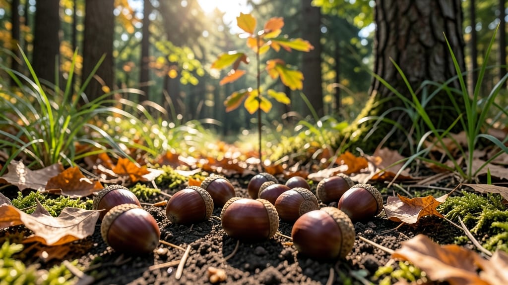 Red Oak Acorns for Long-Term Forestry