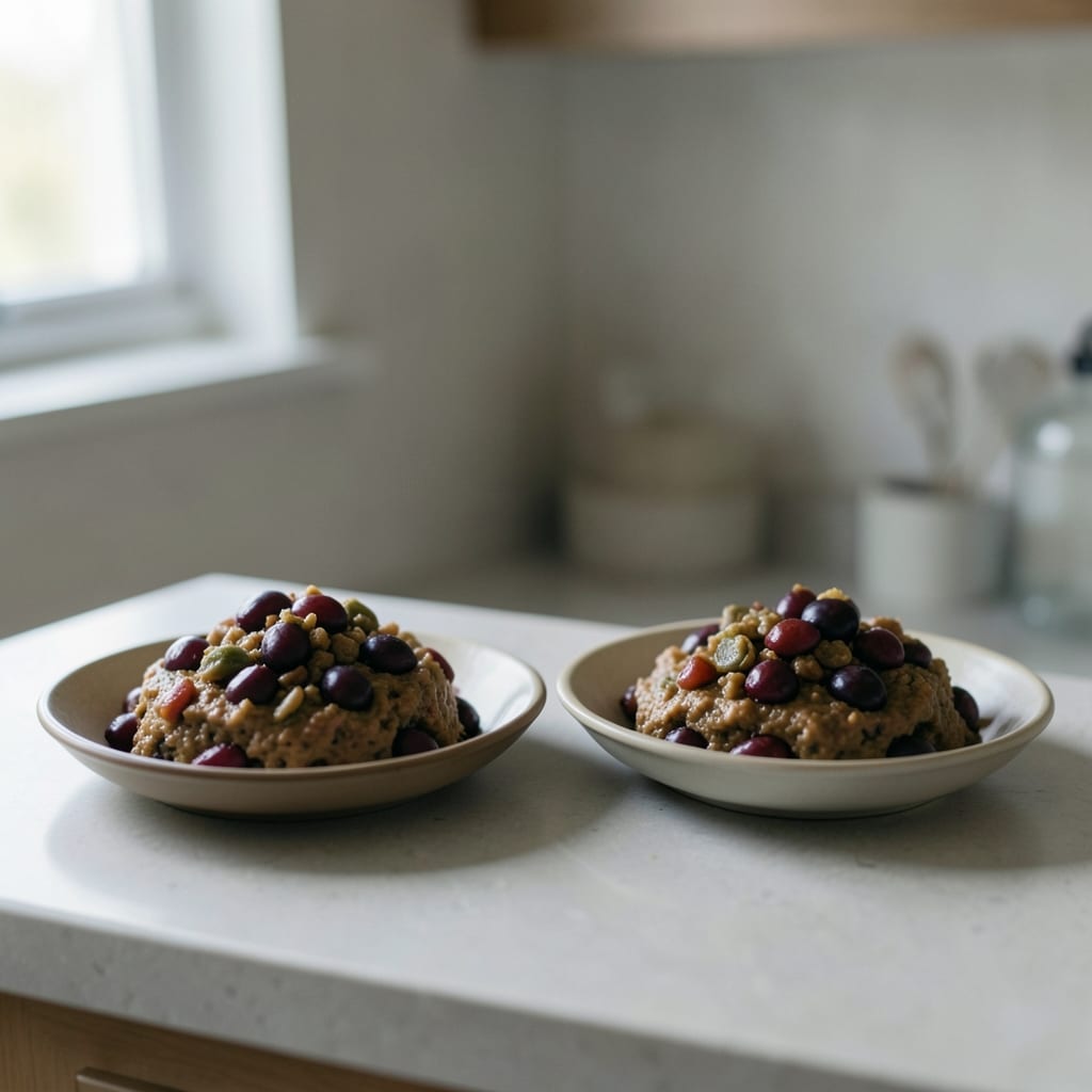 Two versions of the same dish, side by side