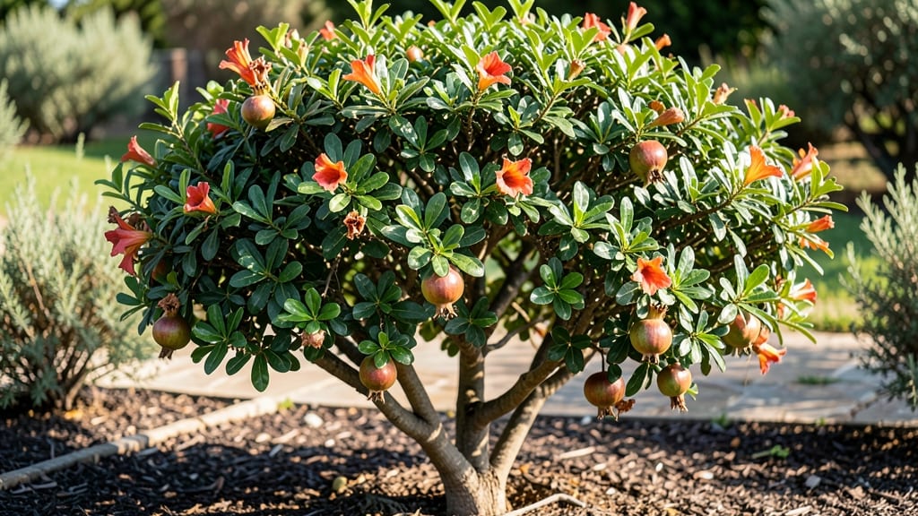 Pomegranate Tree Hedge: Sky-High Privacy in 3 Years