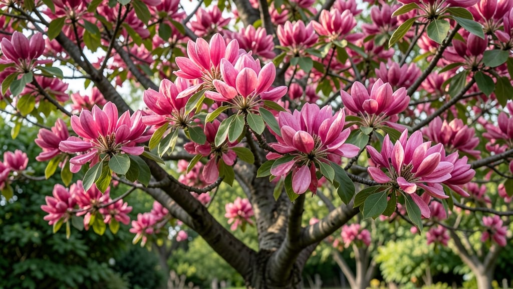 Hybrid Chestnut 'Aesculus × carnea' Pink Blossoms