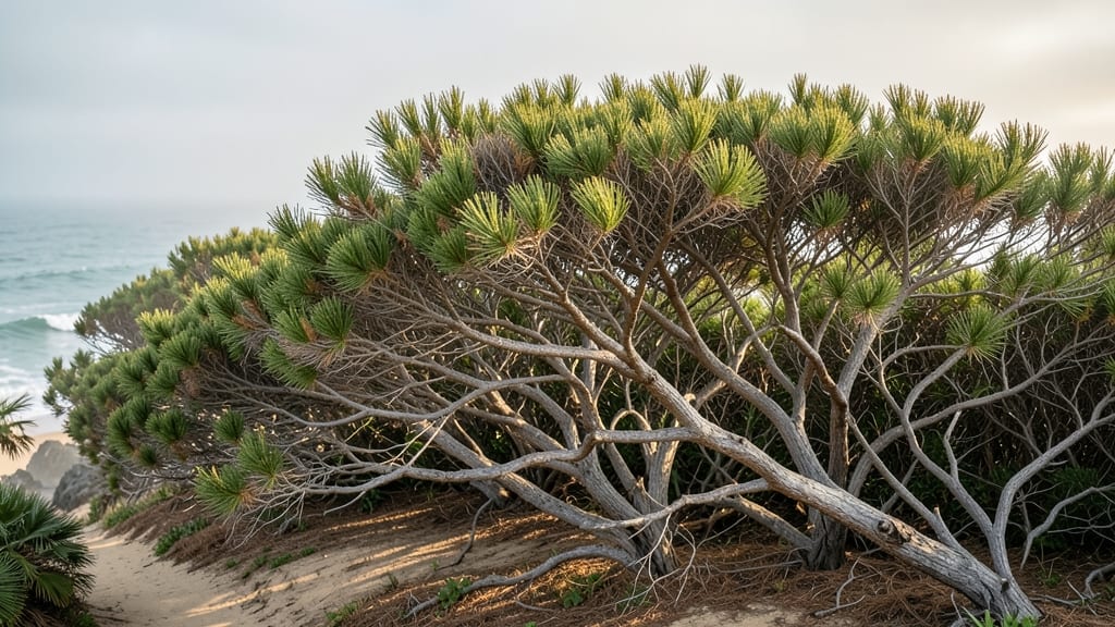Wind-Swept Coastal Hedge Style