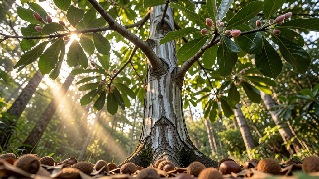 Chinkapin Chestnut 'Castanea pumila' Pinkish Buds