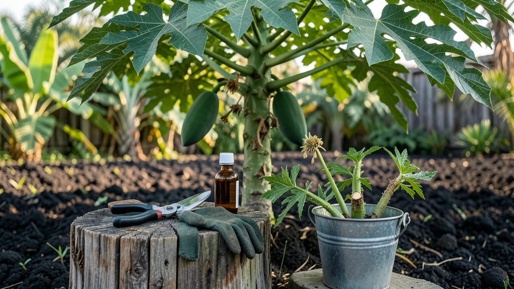 Papaya Tree Trimming: Precision Cuts for Year-Round Fruit Bounty