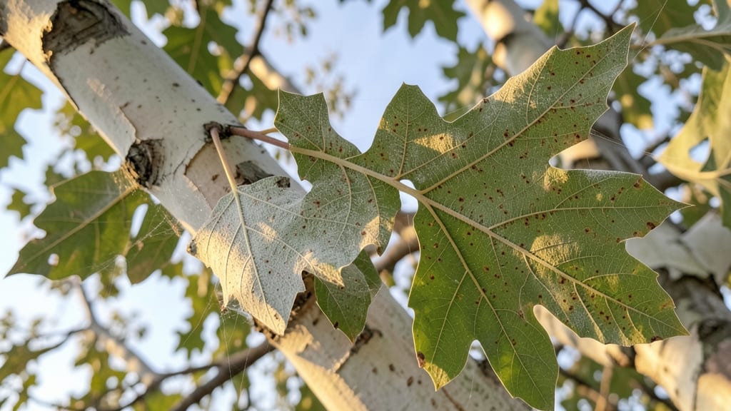 Spider Mite Damage on Sycamore