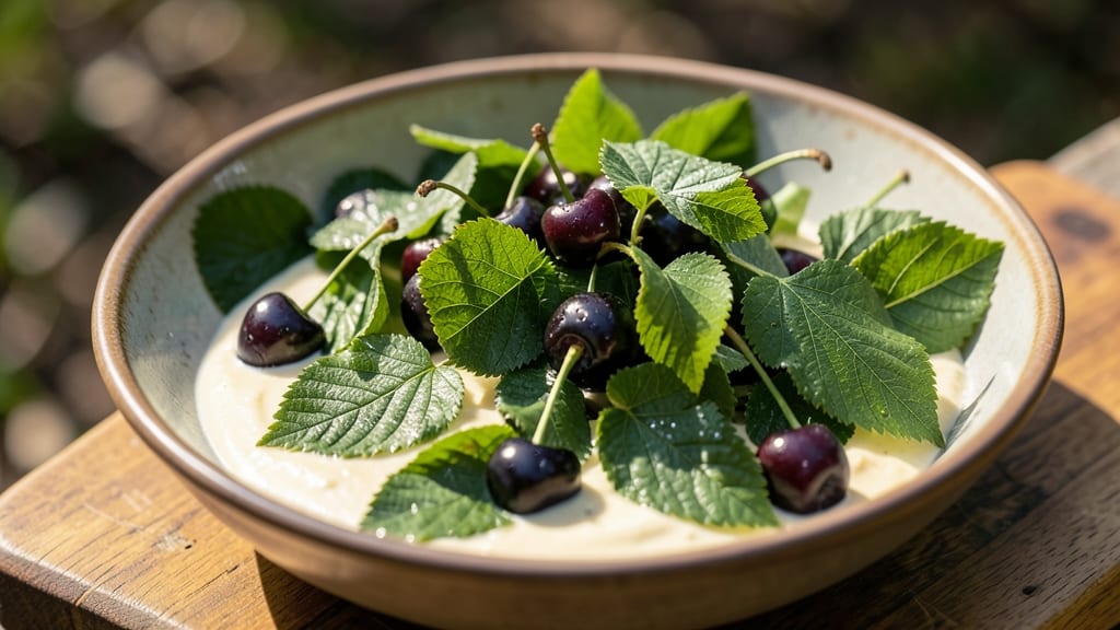 Wild Cherry Leaf Salad Garnish