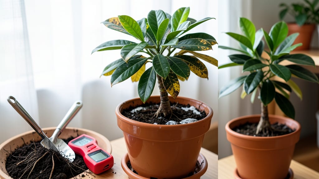 Overwatered Money Tree Plant: Root Rot Rescue With Air-Drying Fix