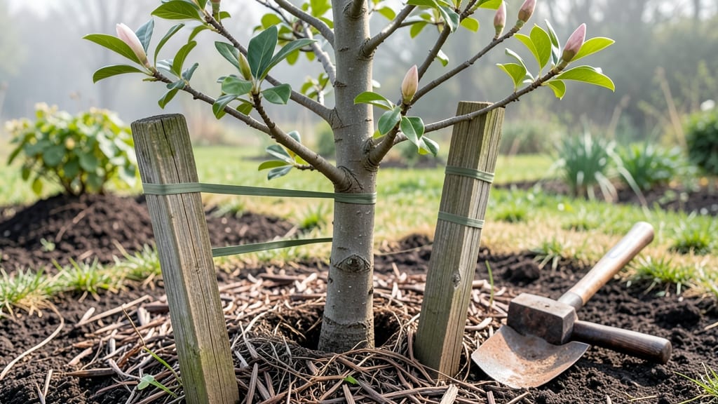 How to Stake a Tree with 2 Stakes: Stable Support for Young Growth