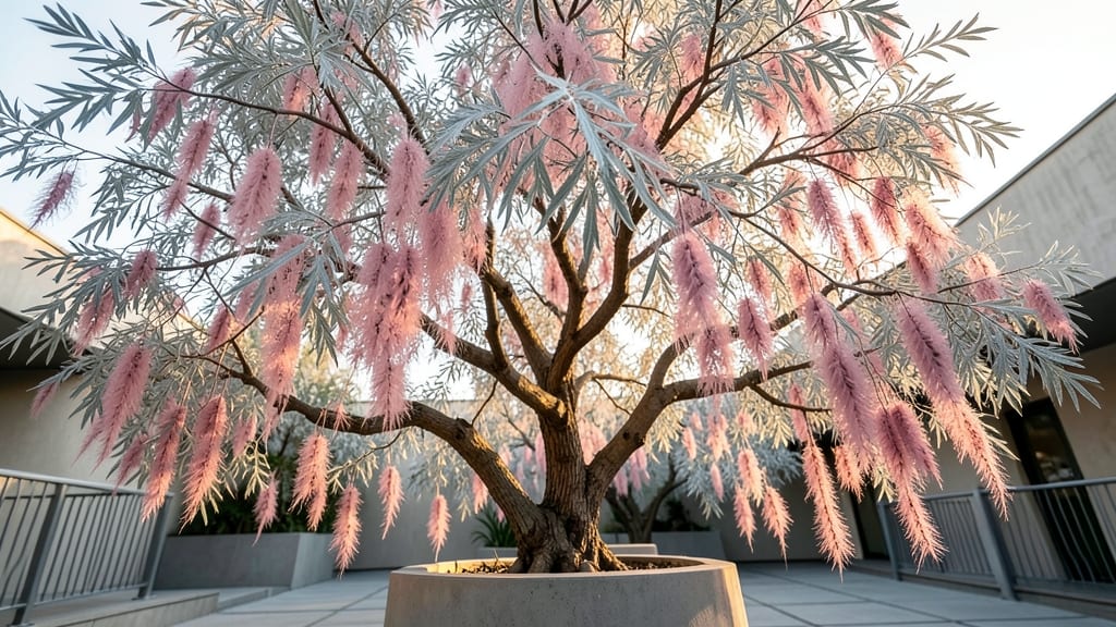Pink Smoke Tree Seed Clusters