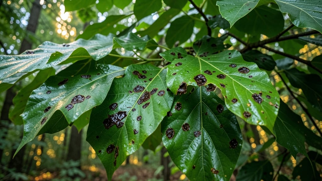 Bacterial Leaf Blight on Tulip Poplar